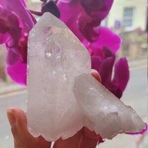 Punta de cristal de cuarzo transparente de doble terminación de Arkansas