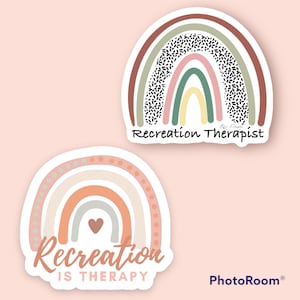 Recreation Therapist Rainbow Stickers