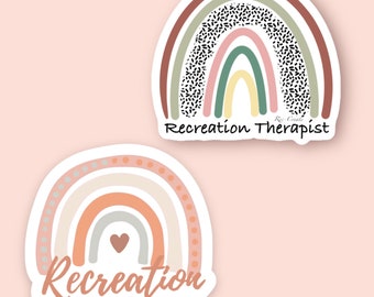 Recreation Therapist Rainbow Stickers