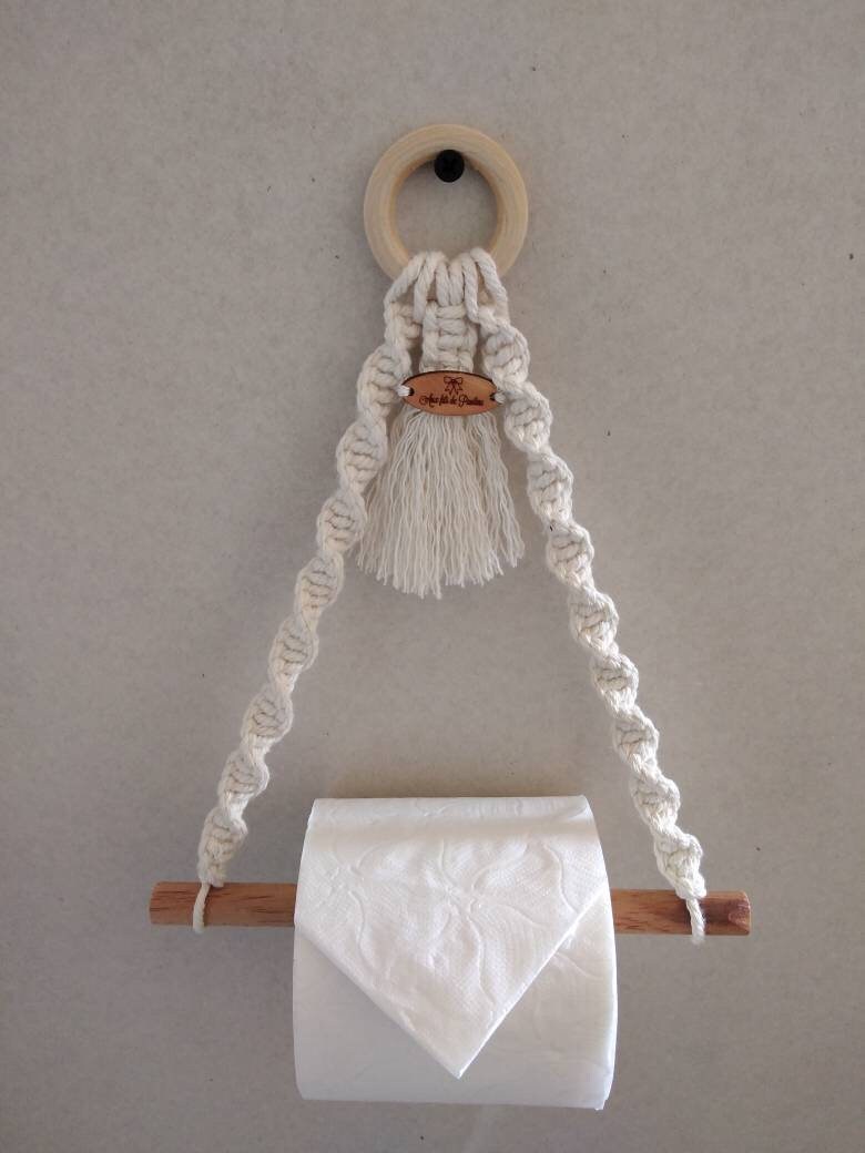 Toilet Paper Unwinder macramé Toilet Paper Holder WC Etsy