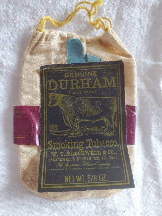 Vintage Original Bull Durham Smoking Tobacco 5/8 Oz. Bag Etsy