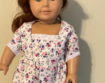 Colonial style doll dress fits for 18 inch American dolls