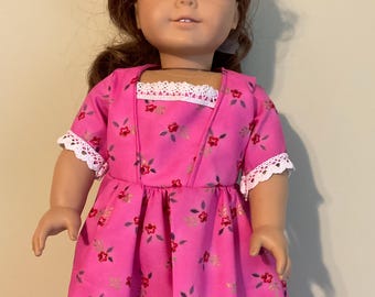 Colonial style doll dress fits for 18 inch American dolls