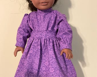 Pioneer style doll dress fits for 18 inch American dolls