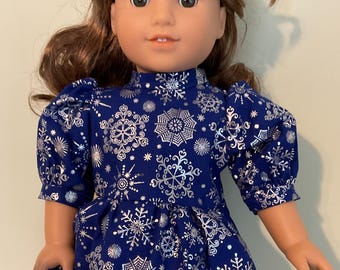 Hanukkah print doll dress fits for 18 inch American dolls