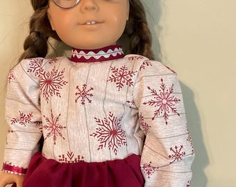 Christmas doll dress fits for 18 inch American dolls