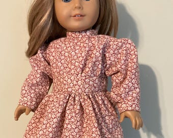 Pioneer style doll dress fits for 18 inch American dolls