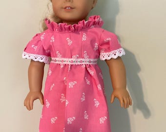 Regency Era style doll dress fits for 18 inch American dolls