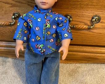 Boy Doll clothes  shirt and pants fits for 18 inch dolls