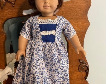 Colonial style doll dress fits for 18 inch American  dolls