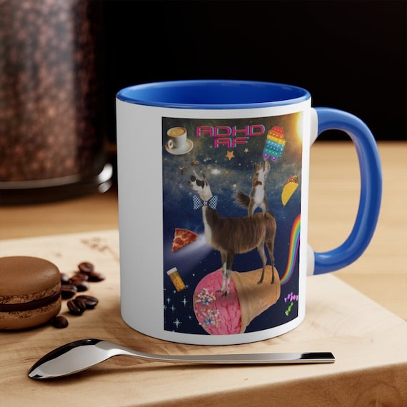 ADHD AF Mug, ADHD Awareness, Adhd Coffee Mug, Adhd Gifts, Neurodiverse Cup, Adult Adhd, Squirrel, LLama, Mug,Funny Coffee Mug
