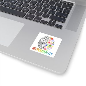 Neurodiversity Awareness Stickers, Mental Health, Adhd Awareness, Adhd Stickers, Neurodiverse Magnet, Adult Adhd Square Stickers