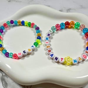 Anti Eis Armband Gepflegtes Armband | Wanderarmband | Rechte von Einwanderern | Menschenrecht | Pro Einwanderer