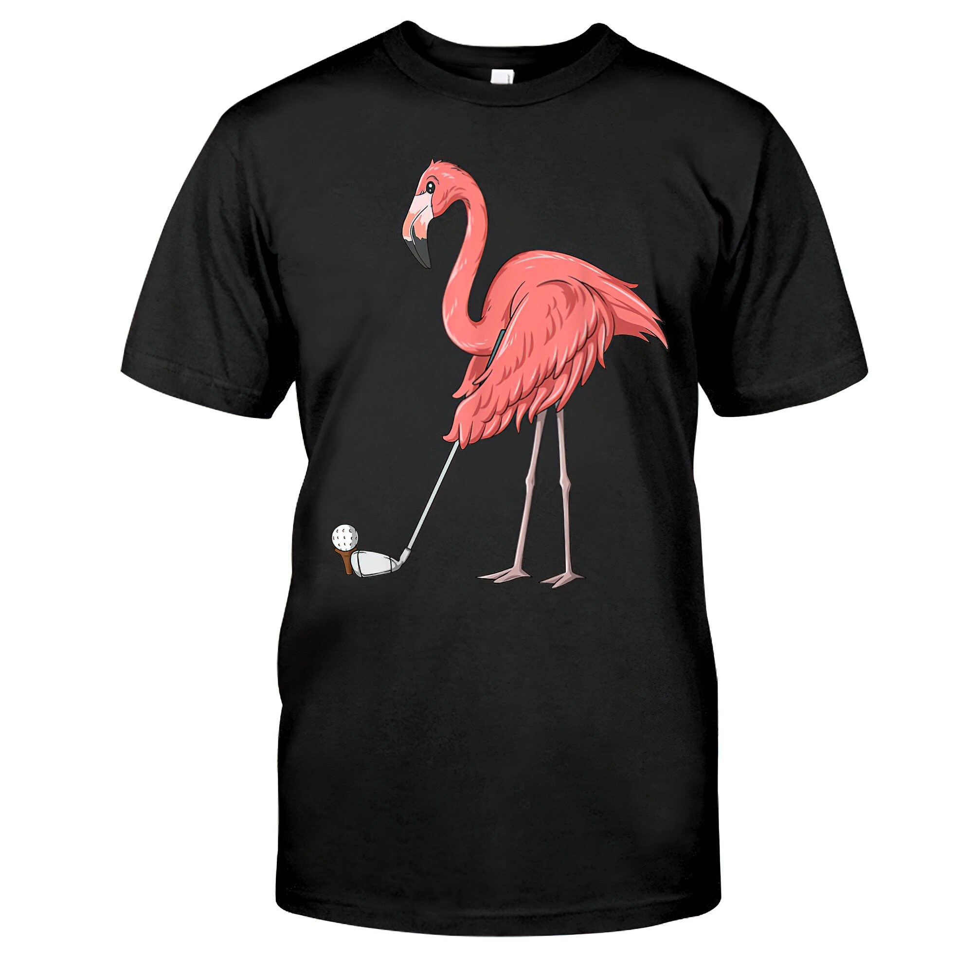 Flamingo Playing Golf Shirt Funny Flamingo Shirt Etsy