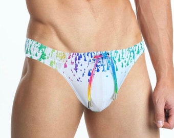 Men's Underwear Bikini Brief Size XXXLarge 3X Rainbow Pink Multi Color Men Pride Men's Underwear Bikini Brief Size XXXLarge 3X Rainbow Pink Multi Color Men Pride