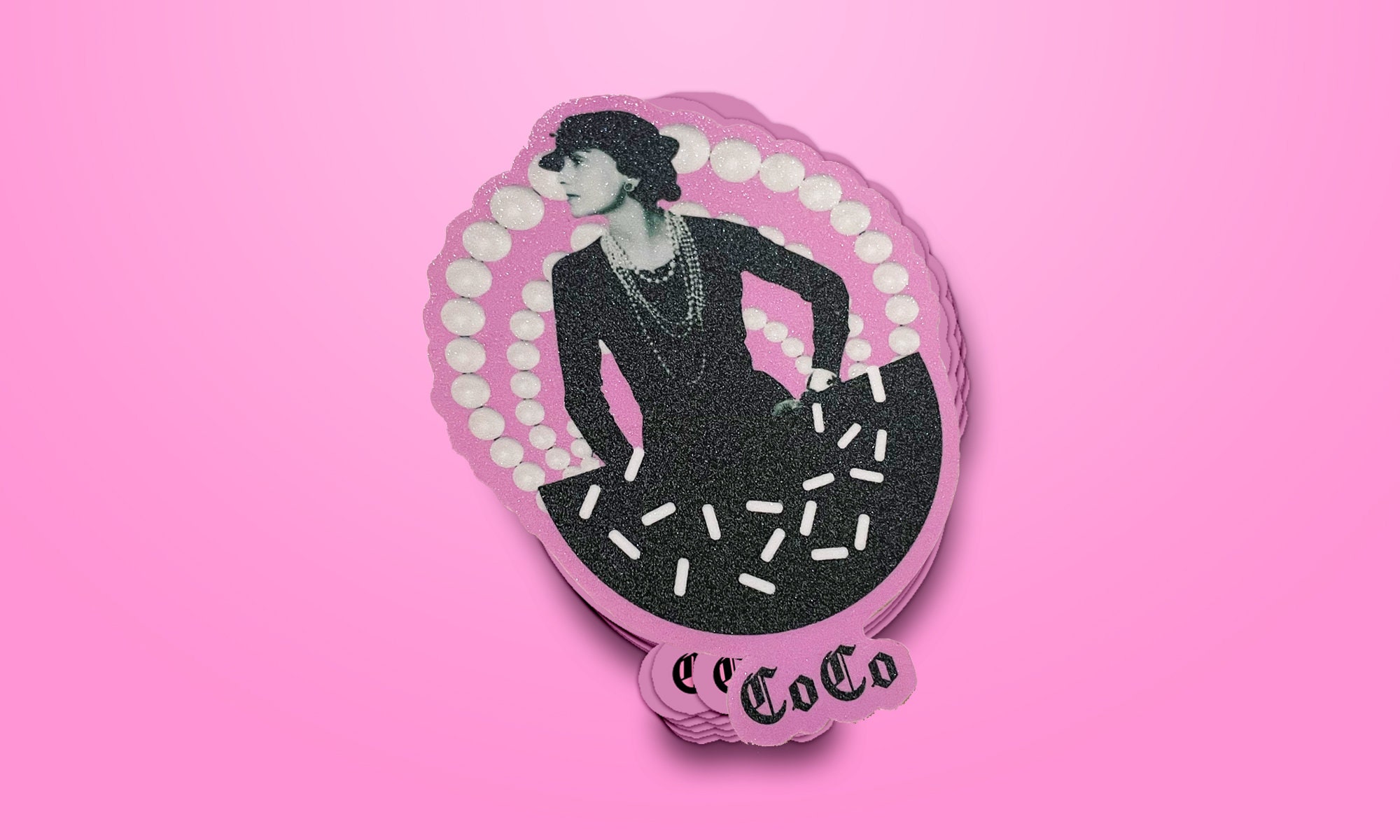 Coco Chanel Sticker Glitter Vinyl Chanel Feminist 