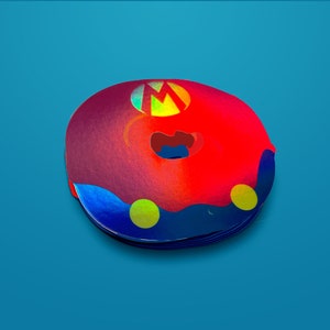 Super Mario sticker | Donut Sticker| Holographic Sticker | Vinyl Sticker | Laptop Decal | Mario Party Decals | Video Game Sticker