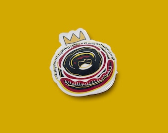 Basquiat Donut Sticker: Neo-Expressionism Art, Laptop Decal