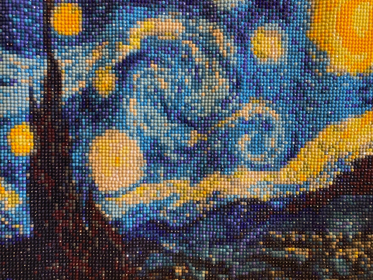 van gogh starry night diamond art intermediate kit