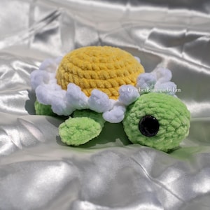 Daisy Flower Turtle Crochet Amigurumi Toy Plushie