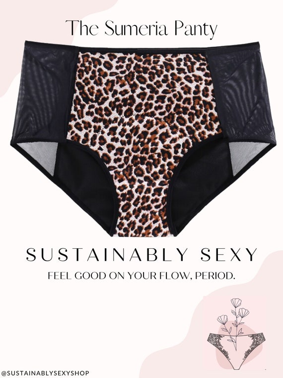 The Sumeria Period Panty Sexy Leopard Print Leak Proof Lingerie