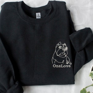 Personalisiertes gesticktes Hundegesicht-Sweatshirt, benutzerdefinierter Haustier-Pullover mit Haustierfoto, benutzerdefinierter Hunde Hoodie, benutzerdefinierter Hunde-Sweatshirt, Hundeliebhaber-Shirt