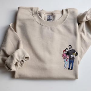 Custom Photo Embroidery Sweatshirt | Personalized Hoodie Gift for Him/Her