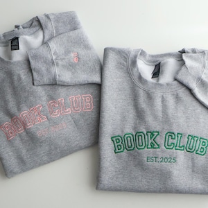 Custom Book Club Sweatshirt or Hoodie – Personalized Book Club Name or Year – Book Lover Gift image 9