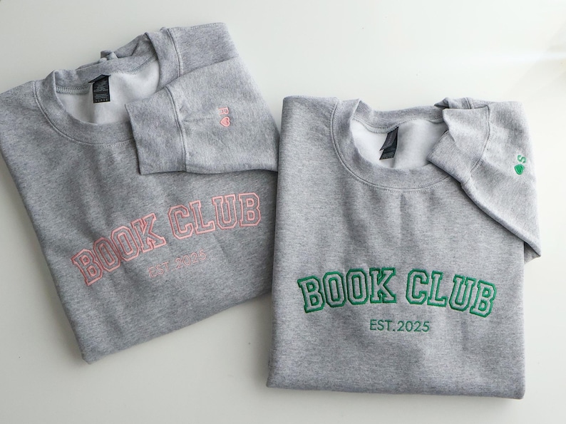 Custom Book Club Sweatshirt or Hoodie – Personalized Book Club Name or Year – Book Lover Gift image 9