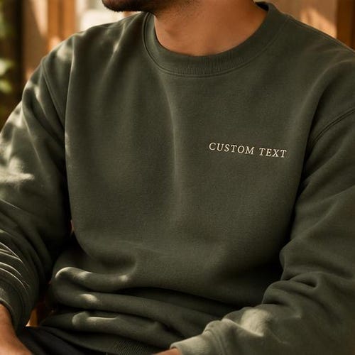 Custom Embroidered Sweatshirt, Christmas Gift, Personalized Gift for Bride, Engagement Gift, Personalized Gift, Anniversary Gift