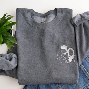 Chemise photo personnalisée pour papa, t-shirt brodé fête des pères, chemise portrait de papa personnalisée, cadeaux de fête des pères, cadeau pour mari