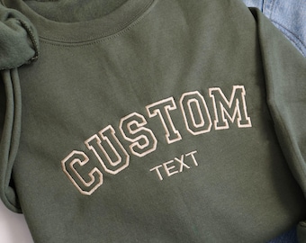 Presente de roupa personalizado — camisetas, moletons ou moletons bordados personalizados