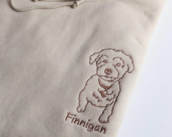 Aangepast shirt voor huisdier, geborduurd sweatshirt met portret huisdier, shirt aangepast gezicht, cadeau huisdier