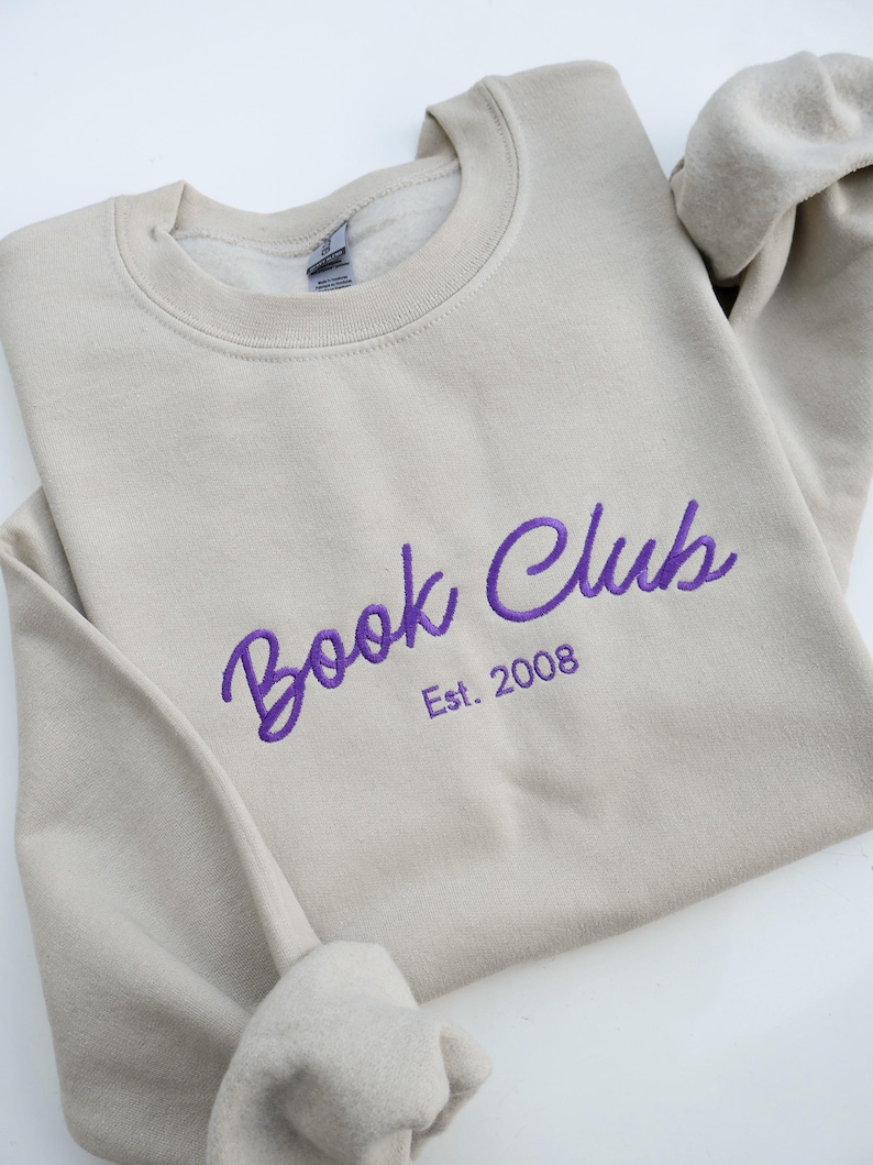Custom Book Club Sweatshirt or Hoodie – Personalized Book Club Name or Year – Book Lover Gift image 2