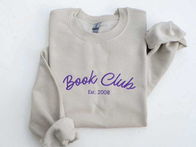 Custom Book Club Sweatshirt or Hoodie – Personalized Book Club Name or Year – Book Lover Gift image 10