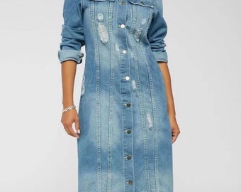 long denim jacket canada