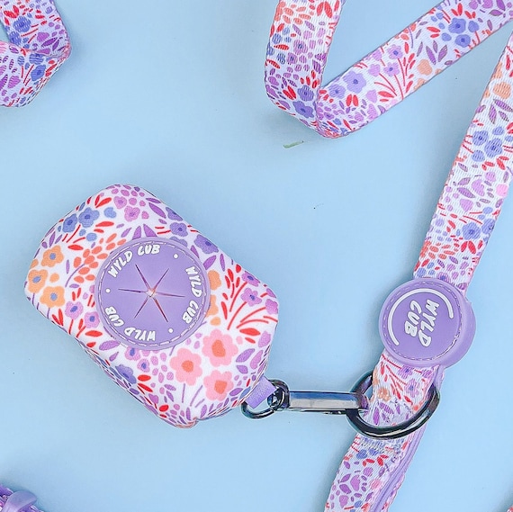 Love Dream Hundekotbeutelhalter Für Die Leine, Mit Rolle Beuteln, Aus 600D Oxford, Klettverschluss, Inkl. Metall-Reißverschluss – Lila
