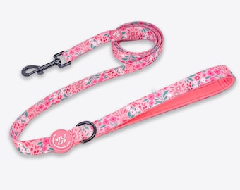 5ft Dog Lead Leash with Padded Handle | Strength Tested | Stylish, Floral, Pink, Cute, Girl, Ditsy | Notting Hill Rose by Wyld Cub