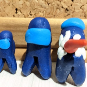 Among Us blue pack (includes 1 impostor blue, 1 normal blue and 1 mini blue)