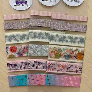 Pinks and Silvers Washi-voorbeeldsets: 6 ontwerpen per kaart (elk ontwerp van 50 cm)