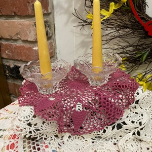 Beautiful Made in Germany Lead Crystal Candle Stick Holders