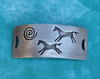 Pewter Horse Bracelet Link: Southwestern Equestrian Jewelry