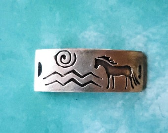 Pewter Horse Bracelet Link: Artisan Sun & Mountain Jewelry