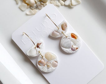 Ohrringe mit Echten muscheln summer handmade shell earrings summer jewelry