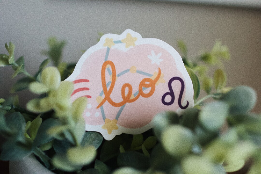 Sticker Names Leo Leo Sticker | Astrology | Zodiac | Waterproof | Vinyl Sticker | 3x1.25 ...