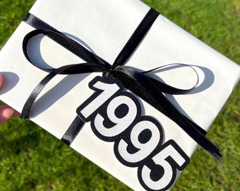 Gift Tags Personalised Year of Birth, Age Gift Tags, Name, 21st, 30th, 40th 50th Gift Wrapping