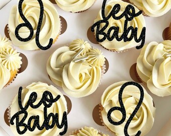 Any Star Sign Cupcake Toppers, Zodiac, Astrology, Happy Birthday Cake Toppers, Gemini Baby