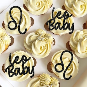 Any Star Sign Cupcake Toppers, Zodiac, Astrology, Happy Birthday Cake Toppers, Gemini Baby
