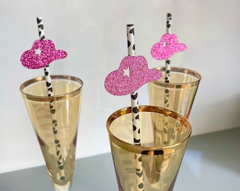 Cowgirl Hat Straws, Hen Party Straws, Hoe Down Theme, Let’s Go Girls