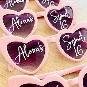 Personalised Sweet 16 Sunglasses, Birthday Party Sunglasses, 16tg Decorations, 16th Gift, Sweet Sixteen Party, Sweet Sixteen Gift